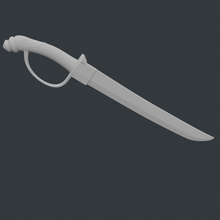 subay Cutlass moda kılıç Kostüm oyunu destek bıçak ağzı oyuncak 3d print model - Mito3D