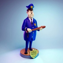 officer dibble - cat 3d print model - Mito3D