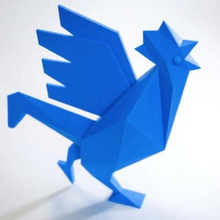 oficial de la polla francés fab impresión 3d varios lafrenchfab volumic lefrenchtech tech La en gallo azul Impresora 3d print model - Mito3D