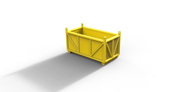 offshore chain case 1 75 ship model making crane boat rc ofshore vessel dock container 3d print model - Mito3D