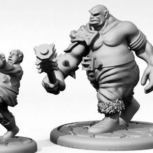ogre gladiator game dd dnd dungeons dragons gaming miniature miniatures rpg tabletop wargaming toy accessories 3d print model - Mito3D