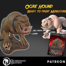 ogre hound game tabletop dog orc miniature printable warcraft rpg dungeonsanddragons 3d print model - Mito3D