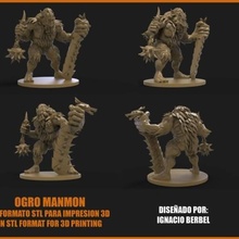 Oger Madmon stl Frameworkshop Charakterestl Orks 3d Minis Dämonen Farbe Kriegshammer druckt Eindruck 3d print model - Mito3D