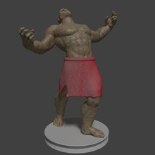 ogre man art characters character mythical strong paperweight decoration desk statuettes ender 3d print model - Mito3D