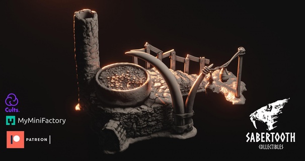 ogre war cauldron cauldron ogre mawpot  3d print model - Mito3D