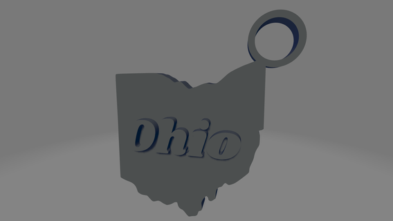 Ohio llavero llaves Estados Unidos America unido estados recuerdo americano Colón Cleveland cincinnati 3d print model - Mito3D
