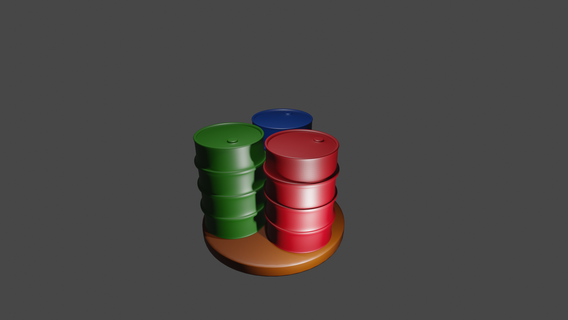 petróleo barriles racimo barril gas diorama juego mesa 3d print model - Mito3D