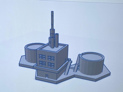 oil plant Game city building battletech model 3d wargaming gaming 3d print model - Mito3D