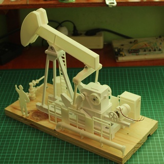olio pompa Jack gas paese infrastruttura gioco macchina modello meccanico 3d print model - Mito3D