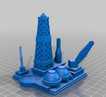 olio rig offshore marittimo gadget giocattolo moderno storia 3d mare 3d print model - Mito3D