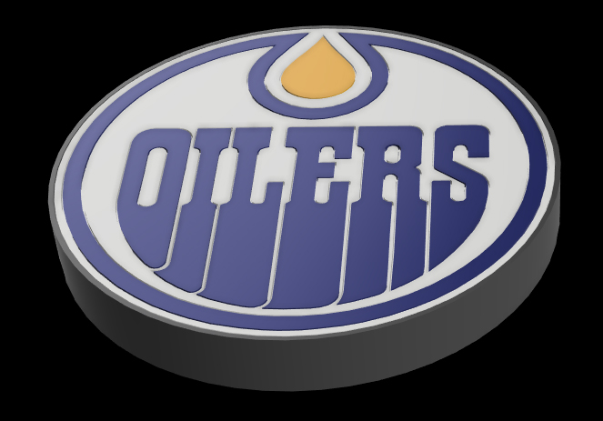 oilers lamp field hockey led logo 3D print model - Mito3D