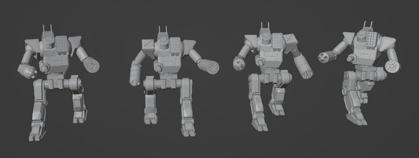 EHI iic americano mecha fighttech battletech orion 3d print model - Mito3D