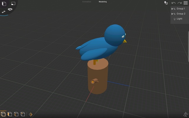 oiseau fils tronc 3d print model - Mito3D