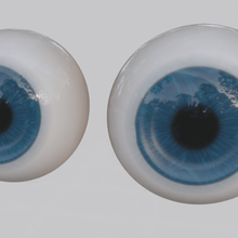 ojos azules azul Arte juguete juguetes anatomía personaje dibujos animados 3d print model - Mito3D