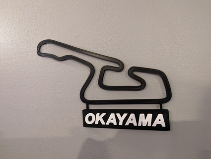 okayama international circuit plaque signalétique 3d print model - Mito3D