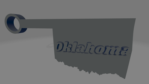 oklahoma chaveiro chaves EUA América Unidos estados lembrança americano cidade Tulsa normando 3d print model - Mito3D