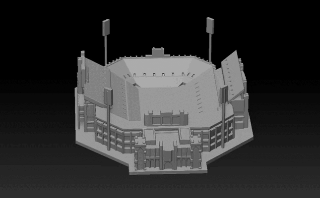 oklahoma memorial stadium football rugby american 3d print model - Mito3D