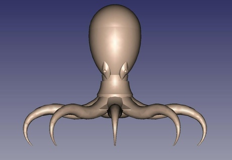 oktopus arte polpo mare marino fauna frutti artropodi delicatezza cibo oceano acqua animale arredamento interni 3d print model - Mito3D