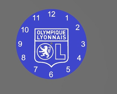 ol orologio lione calcio sport lega 1 olympique lyonnais 3d print model - Mito3D
