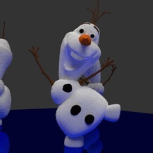 olaf verschiedene frio mu eco nieve eingefroren 3d print model - Mito3D