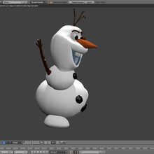 olaf congelado 3d print model - Mito3D