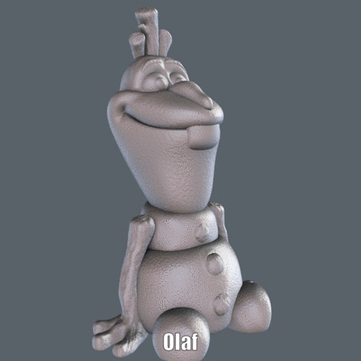 olaf easy print no support art supportless sculpture princess model frozen figure snowman disney cartoon 3D print model - Mito3D