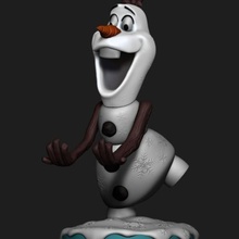 olaf frozen art toy cellphone stand suport 3d print model - Mito3D