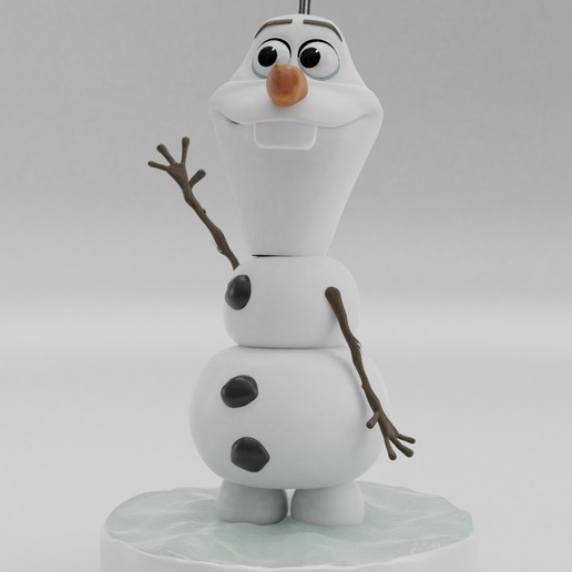 olaf 3d yazıcı modeli donmuş sanat Noel donmuş3d luifer kış kardan adam 3D print model - Mito3D