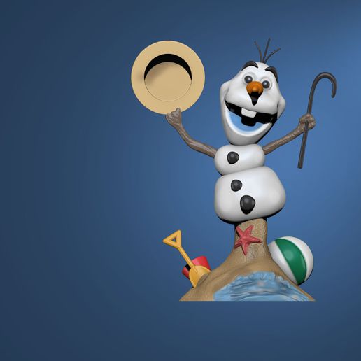 olaf praia disney elsa frozen 3D print model - Mito3D