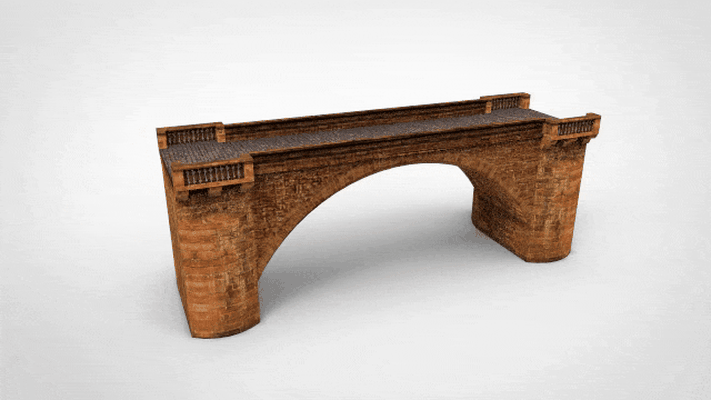 velho castelo pontes 3d impresso medieval arquitetura histórico ponte projeto antigo lazer old world stone like texturas arco detalhado gravuras restauração modelos resina impressão concreto intrincado architec 3d print model - Mito3D