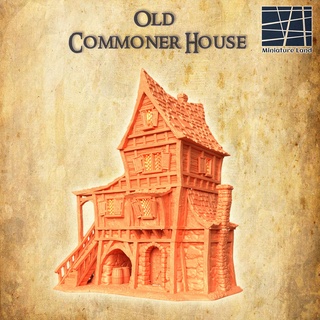 old commoner house 28 mm tabletop terrain farmer rpg dnd medieval supportfree stone cottage structure playable interior modular 28mm 25mm 15mm wargame 3d print model - Mito3D