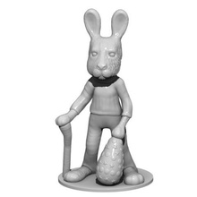 vecchio coniglietto di pasqua art animale uovo figurina coniglio 3d print model - Mito3D