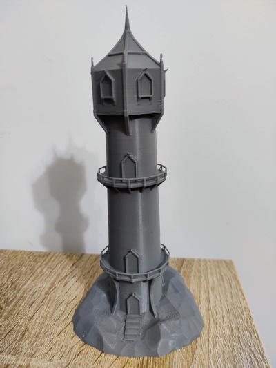 alt leuchtturm zuhause haus dekor architektur klassisch kunst turm schreibtisch zubehörteil mittelalterlich 3d print model - Mito3D