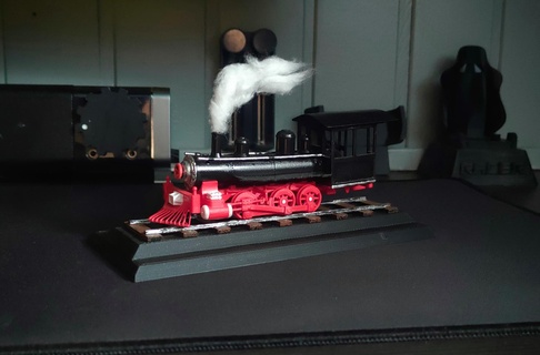 velho locomotiva arte trem escola vapor réplica mini decoração casa 3d print model - Mito3D