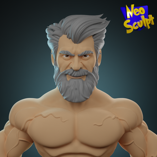 eski Logan hayret Wolverine oyuncak süper kahraman erkekler 3d print model - Mito3D