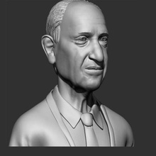 old man 2 art oldman testa faccia zbrush statua modello 3d print model - Mito3D