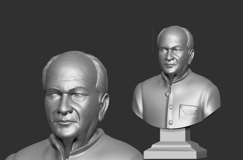 old man bust 3d print model character male body human 3d print model - Mito3D