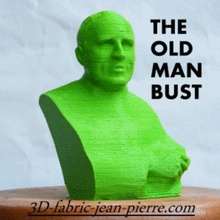 old man bust art carving busts torso statue ornament desk service gift support free printed decoration 3d print model - Mito3D