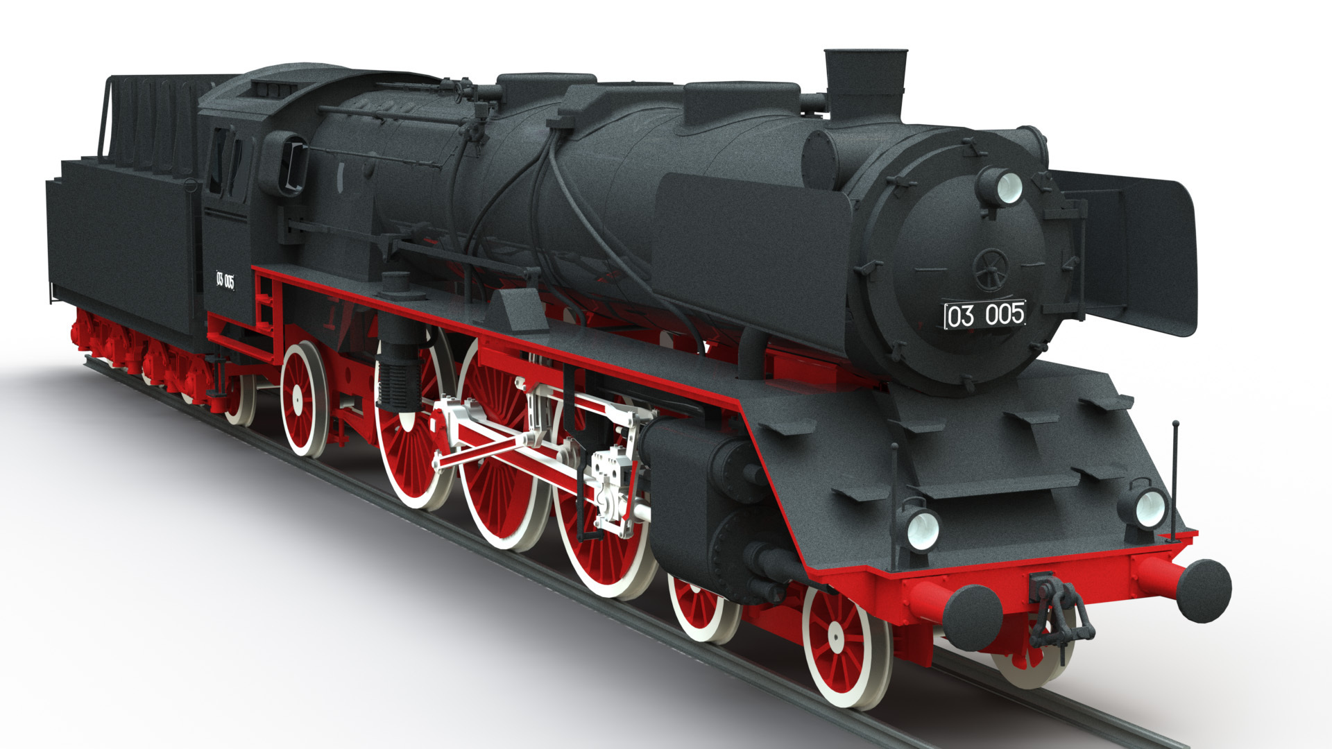 eski Pasifik lokomotif tren 3D print model - Mito3D