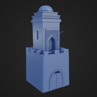 old persian clay house 3 persia aladdin jasmine middle east desert structure mesopotamia 3d print model - Mito3D