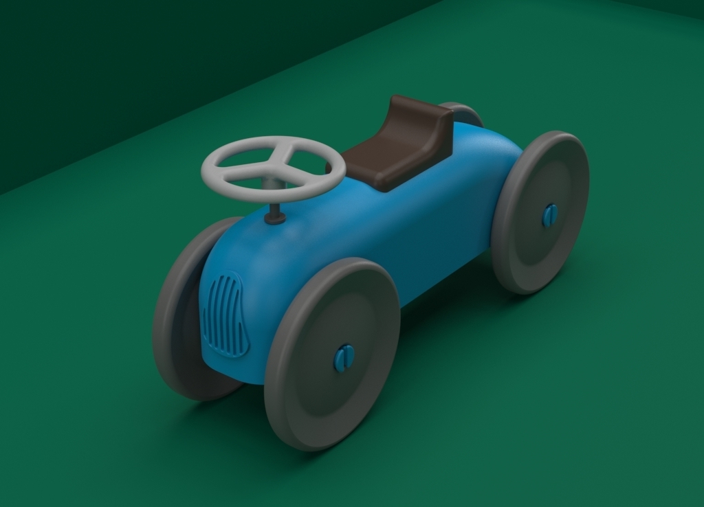 antiguo carrera coche vehiculo armar rompecabezas empotrar divertido 3D print model - Mito3D