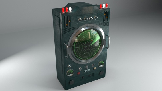 old radar control panel reactor button controller factory industrial ruin abandoned pbr switch part metal 3d print model - Mito3D
