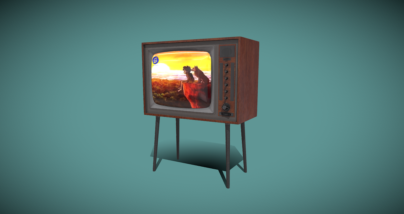 eski retro ayakta kabine tv 3D print model - Mito3D