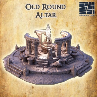 old round altar 28 mm tabletop terrain 3d print model - Mito3D