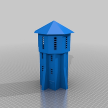 vecchi mattoni in stile torre dell'acqua - scala ho 1 87 gioco giocattoli accessori di 3d print model - Mito3D