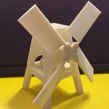 old style windmill game mechanical toys tvy stem steam model middle school high engineering catchthewind 3d print model - Mito3D