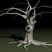 vecchio albero architettura di halloween la pianta spaventoso spooky 3d print model - Mito3D