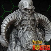 le vieux guerrier art sculptures warhammer wargaming la sculpture monstre d'horreur mdn dangeons dragons buste jeu de plateau 3d print model - Mito3D