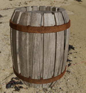 old wood barrel Home barrel wood old pirate  3d print model - Mito3D