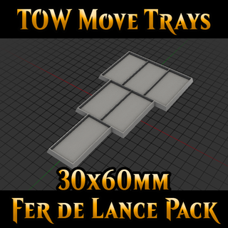 old world - move tray pack native 30x60mm fer de lance 3d print model - Mito3D